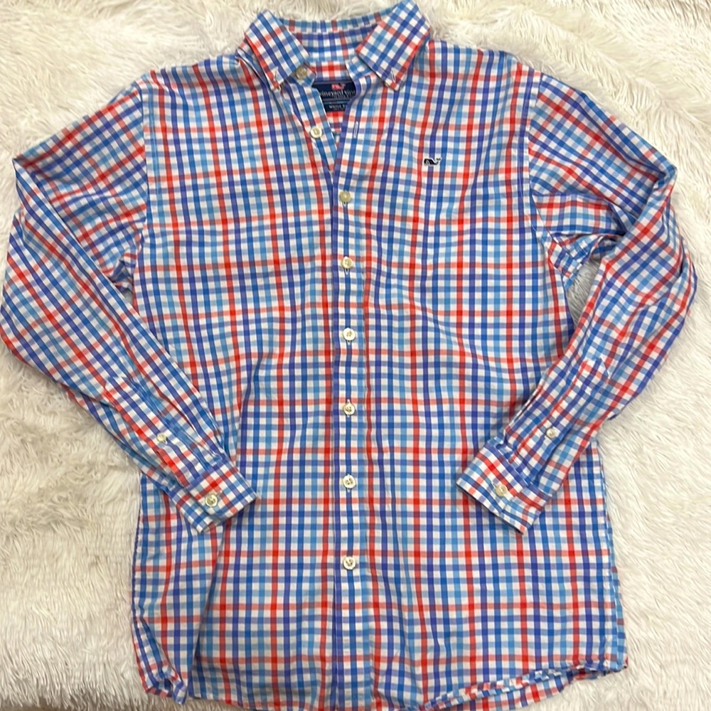 Like new boys Vineyard Vines long sleeve dress shirt Large 16 18
